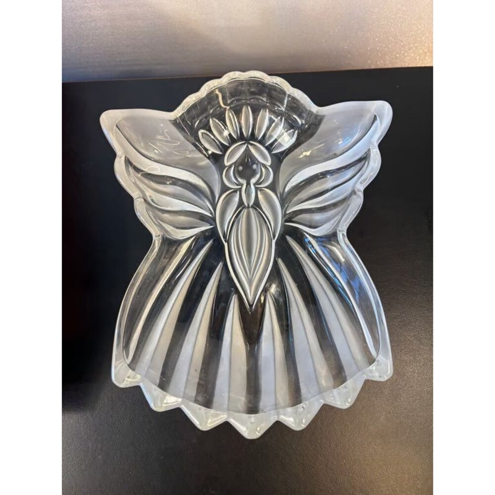 Gorham Holiday Traditions Angel Crystal Candy Dish Boxed Made in Austria